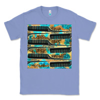 Colony Blue Hairdresser Parting Comb With Leopard And Glitter Seamless Pattern Bbs Classic Tee - BundleAndBundleShop