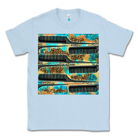 Dusty Blue Hairdresser Parting Comb With Leopard And Glitter Seamless Pattern Bbs Classic Tee - BundleAndBundleShop