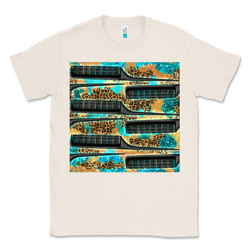 Hairdresser Parting Comb With Leopard And Glitter Seamless Pattern Bbs Classic Tee by BundleAndBundleShop | Teevron