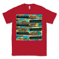 Red Hairdresser Parting Comb With Leopard And Glitter Seamless Pattern Bbs Classic Tee - BundleAndBundleShop
