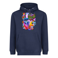 Navy Love pride Heavyweight Hoodie - FaDigitalArtStudio