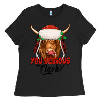 Black you serious clark highland cow Ladies Tee - Jasminsmagicworld