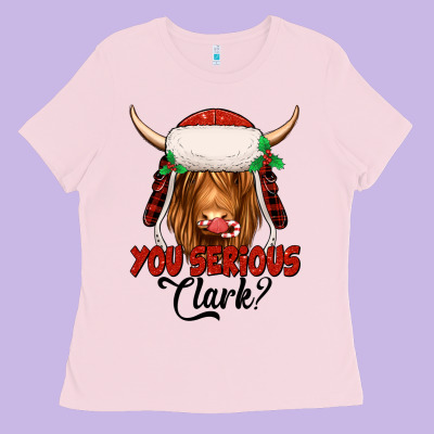 You Serious Clark Highland Cow Ladies Tee Designed By Jasminsmagicworld