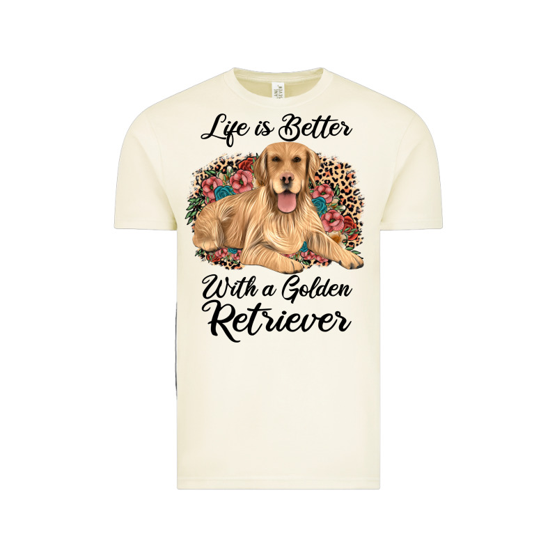 Life Is Better With A Golden Retriever Vintage Tee by JahusDesignShop | Teevron