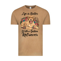 Vintage Camel life is better with a golden retriever Vintage Tee - JahusDesignShop