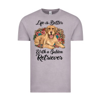 Vintage Zinc life is better with a golden retriever Vintage Tee - JahusDesignShop