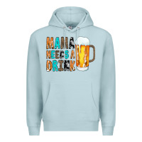Blue Mist Mama Needs a Drink Premium Hoodie - CowCowDesign
