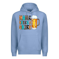 Colony Blue Mama Needs a Drink Premium Hoodie - CowCowDesign