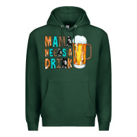 Sports Green Mama Needs a Drink Premium Hoodie - CowCowDesign