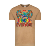 Vintage Camel Lgbtq God Loves Everyone With Unicorn Vintage Tee - BundleAndBundleShop