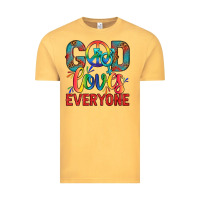 Vintage Mustard Lgbtq God Loves Everyone With Unicorn Vintage Tee - BundleAndBundleShop