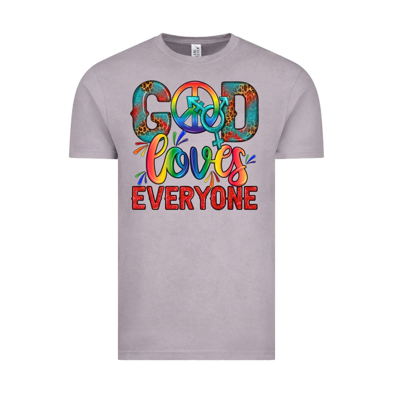 Lgbtq God Loves Everyone With Unicorn Vintage Tee by BundleAndBundleShop | Teevron