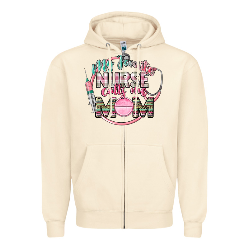 My Favorite Nurse Calls Me Mom Zipper Hoodie by CowGirlArtShop | Teevron