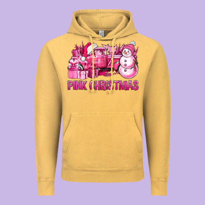 Pink Christmas Truck Vintage Hoodie Designed By Bundleandbundleshop