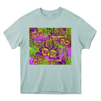 Mardi Gras Carnival Masks And Fleur De Lis Heavy Core Tee | Teevron