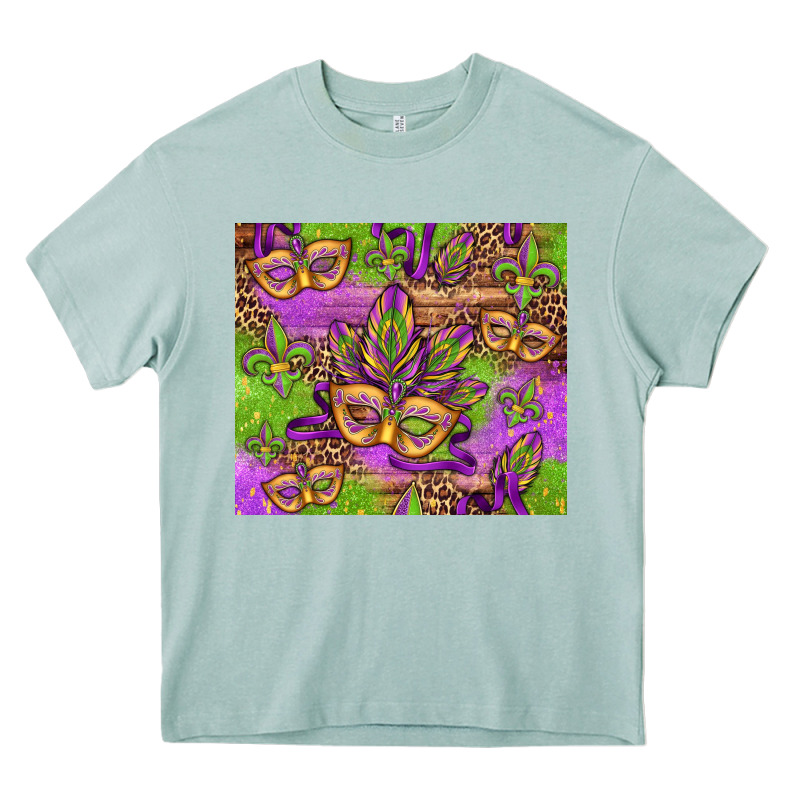 Mardi Gras Carnival Masks And Fleur De Lis Heavy Core Tee by Jasminsmagicworld | Teevron