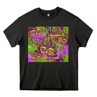 Asphalt mardi gras carnival masks and fleur de lis Heavy Core Tee - Jasminsmagicworld