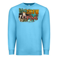 Ocean Blue Show mom cow Mother's Day Premium Sweatshirt - FaDigitalArtStudio