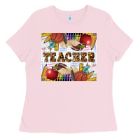 Bubblegum Pink Western Teacher Ladies Tee - LillyAllenDesigns