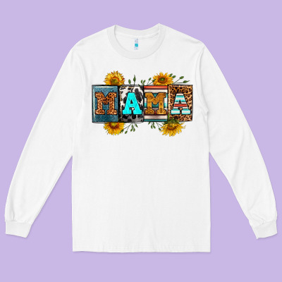 License Letters Western Mama Long Sleeve Tee Designed By Ranaportraitstore