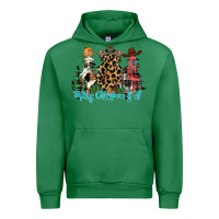 Emerald merry christmas y'all christmas trees Urban Hoodie - CowhideDigitalArt