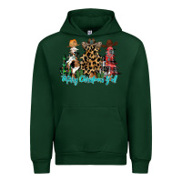 Forest Green merry christmas y'all christmas trees Urban Hoodie - CowhideDigitalArt