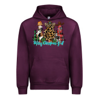 Mauve Wine merry christmas y'all christmas trees Urban Hoodie - CowhideDigitalArt