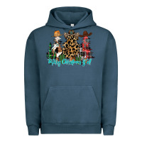 Pigment Midnight Navy merry christmas y'all christmas trees Urban Hoodie - CowhideDigitalArt