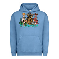 Pigment Pebble Blue merry christmas y'all christmas trees Urban Hoodie - CowhideDigitalArt