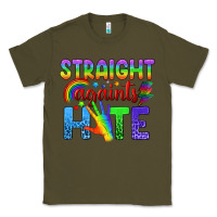 Army Green Straight Againts Hate Classic Tee - BundleAndBundleShop