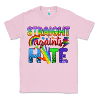 Bubblegum Pink Straight Againts Hate Classic Tee - BundleAndBundleShop