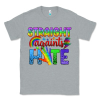 Heather Grey Straight Againts Hate Classic Tee - BundleAndBundleShop