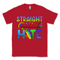 Red Straight Againts Hate Classic Tee - BundleAndBundleShop