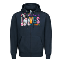Navy Oh how he loves us Easter Day Zipper Hoodie - HowdyJamesFarm