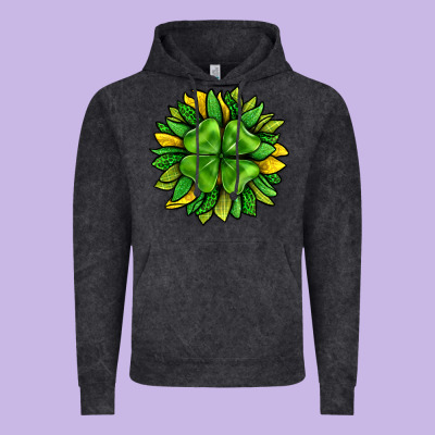 St. Patricks Sunflower With Clover Vintage Hoodie Designed By Bundleandbundleshop
