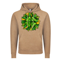 Vintage Coffee St. Patricks Sunflower With Clover Vintage Hoodie - BundleAndBundleShop