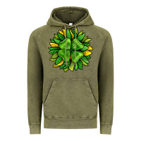 Vintage Olive St. Patricks Sunflower With Clover Vintage Hoodie - BundleAndBundleShop