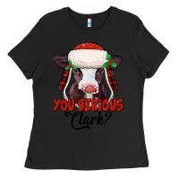 Black you serious clark baby cow Ladies Tee - Jasminsmagicworld