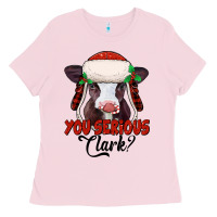 Bubblegum Pink you serious clark baby cow Ladies Tee - Jasminsmagicworld