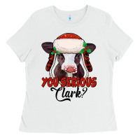 White you serious clark baby cow Ladies Tee - Jasminsmagicworld