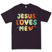 Plum jesus loves me Premium Tee - MaliasSmallBusiness