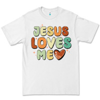 White jesus loves me Premium Tee - MaliasSmallBusiness