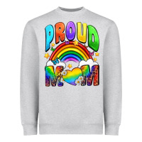Heather Grey Proud Mom Heavyweight Sweatshirt - NancyCooperArtShop