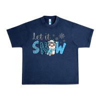 Navy let it snow snowman coffee Urban Heavy Tee - JahusDesignShop