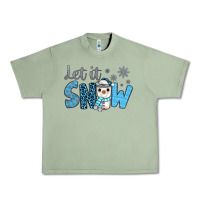 Oil Green let it snow snowman coffee Urban Heavy Tee - JahusDesignShop