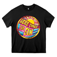 Black Here comes the sun Heavy Core Tee - NancyCooperArtShop
