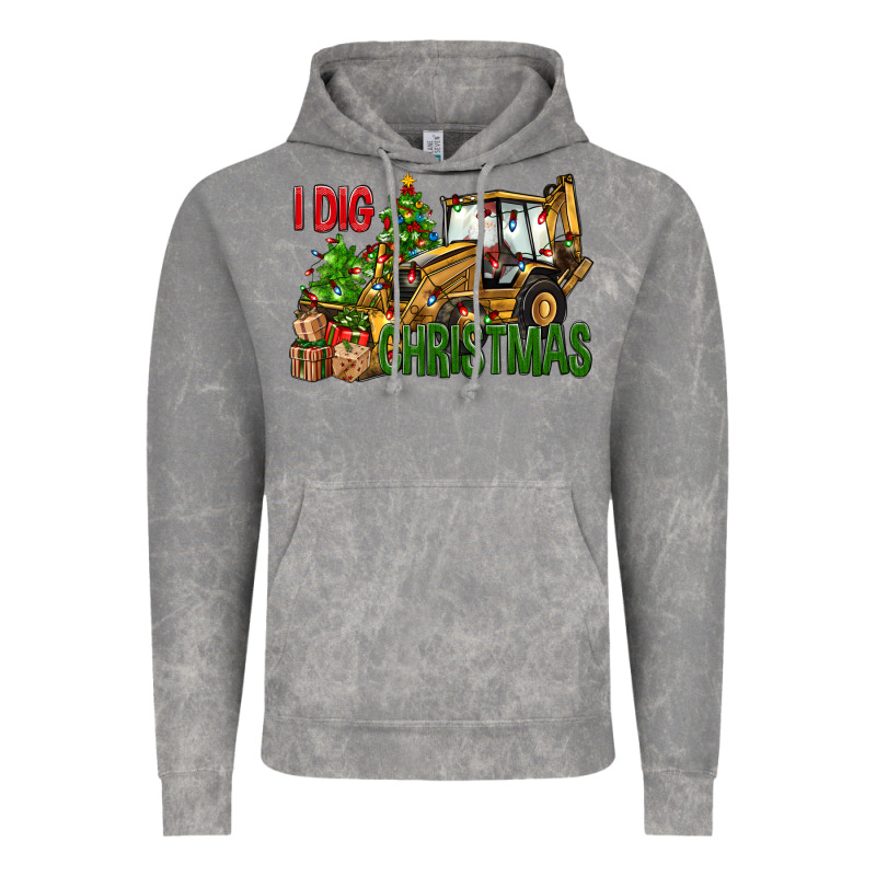 I Dig Christmas Backhoe Loader Vintage Hoodie by BundleAndBundleShop | Teevron