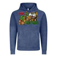 Vintage Denim I Dig Christmas Backhoe Loader Vintage Hoodie - BundleAndBundleShop