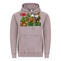 Vintage Zinc I Dig Christmas Backhoe Loader Vintage Hoodie - BundleAndBundleShop