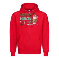 Red coffee nurse repeat Zipper Hoodie - CowGirlArtShop